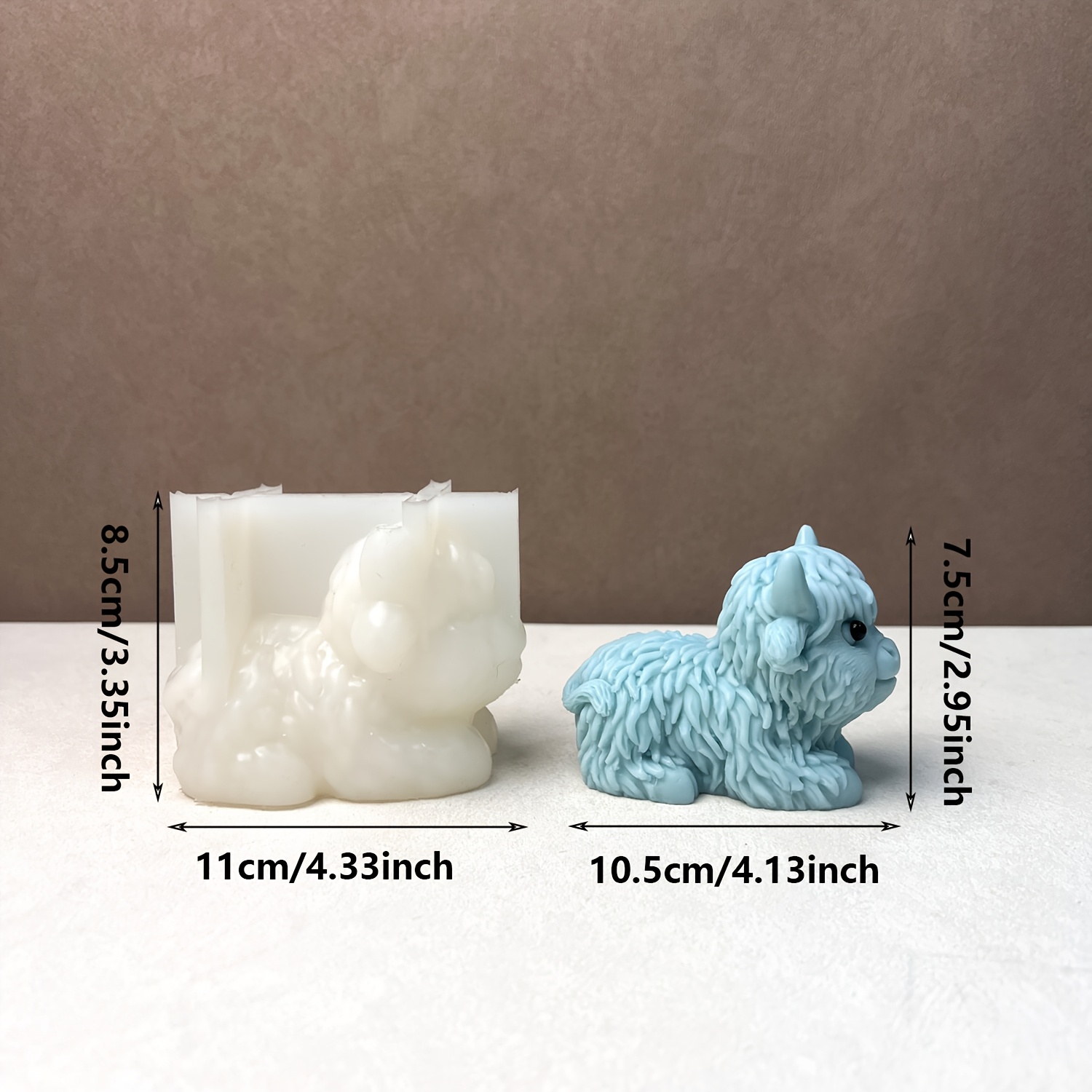 Image of Silicone Mold For , Resin Liquid Mold, Cute Long-haired Cow Figurine Mold, Suitable For Home Garden Decorations Using Materials Like Epoxy Resin, Plaster, Cement, And Polymer Clay
