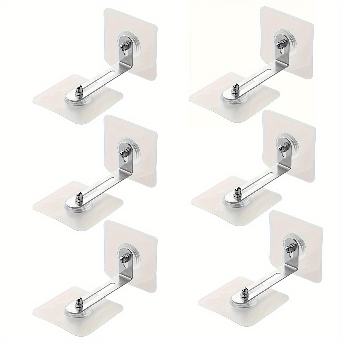 2/6pcs Punch-free Anti-tipping Tools For Cabinets, Furniture Shoe Cabinet Bedside Table Fixer, Metal Fasteners