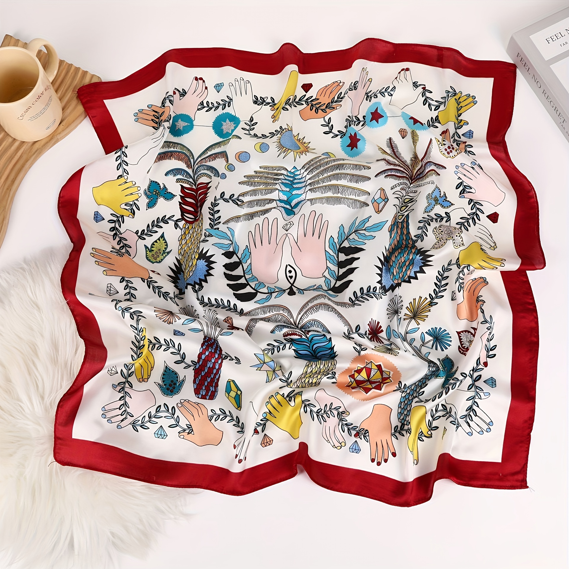 Stylish 27.5-inch Women' Scarf - Vintage Style, Multi-functional - Perfect For Casual Outfits, Neck Accessories, Or Headscarves