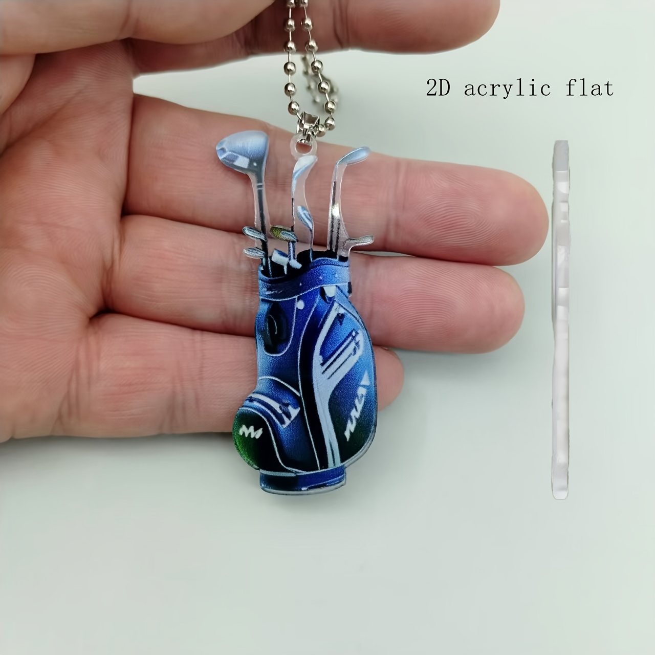 2d Flat, Golf Enthusiast's Dream In 2d Plane: 2d Acrylic Ornament - Car Rearview Mirrors, Backpacks And Keychains | Ideal Gift For Golf Lovers, Party Decoration, 2d Flat