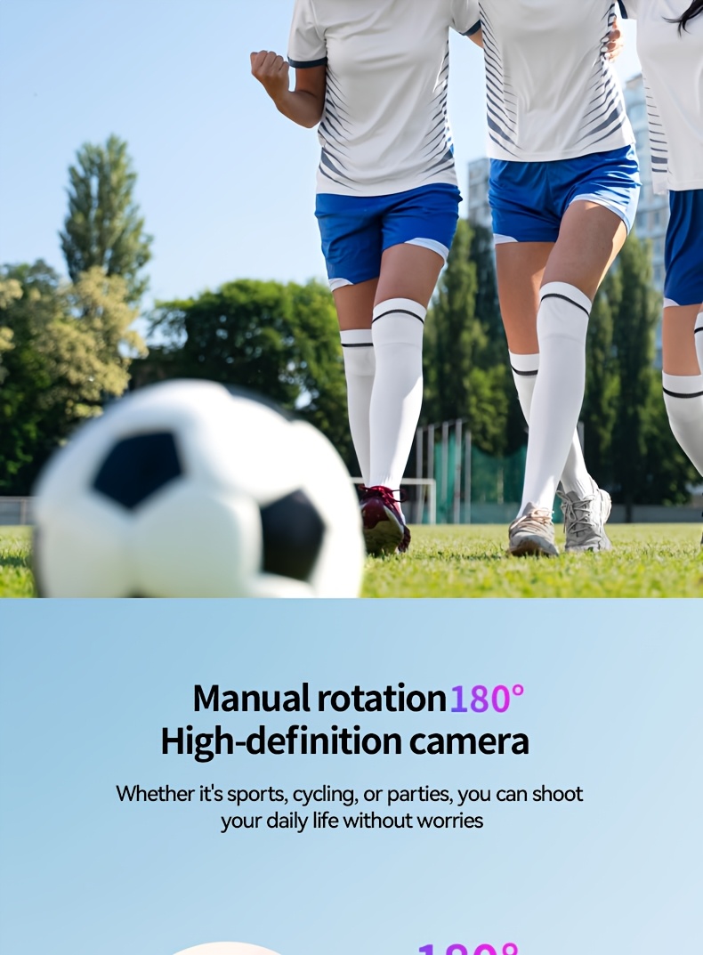 w&o 4k camera con da 1.9 e rotazione a ° - registrazione video 4k, scheda da 32gb, ricarica usb-c, stabilizzazione digitale, auto focus, compatibile per ciclismo, , vlogging - camcorder portatile per s, youtuber Dettagli dell'articolo 4
