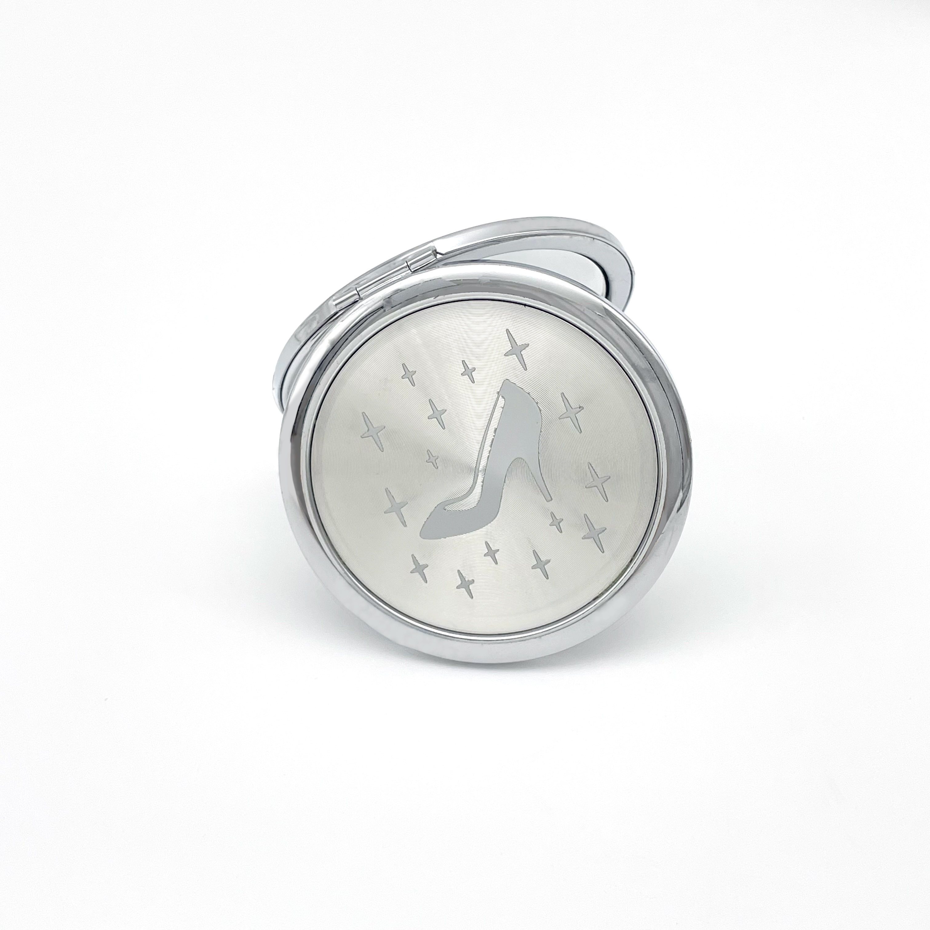 TEMU 12 Pcs Quincea&ntilde;era High Heel Shoes Round Hand Compact Mirror/pocket Mirror/makeup Mirror/mis A&ntilde;os/ Favors