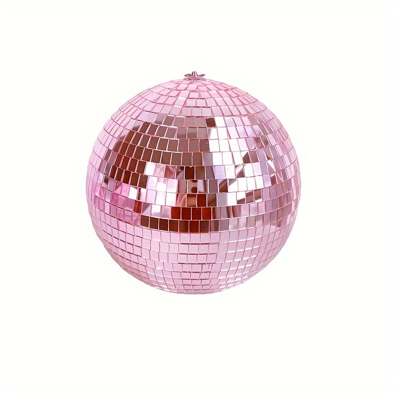 Lt Wedding Valentine's Day Pink Disco Ball Shimmering Glass Mirror Ball Mother's Day Christmas Ball Decoration Ball Pink Reflective Ball