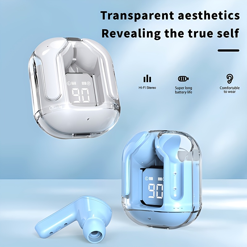 In-ear wireless sports earphones, stylish and cool, lightweight and easy to carry, low latency high-quality HiFi sound quality with power indicator light display, ideal choice for gaming/sports/outdoor/leisure/sleeping headphones, trustworthy!