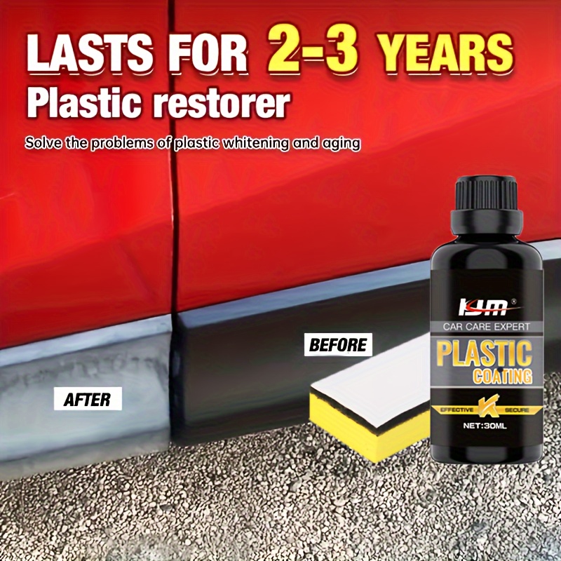 

Kjm 1pc Car Plastic Restoration Kit, Macromolecule Refinisher, Black Interior Ceramic Coating Wax, Plastic Parts Protection Agent, Universal Vehicle Model, 30ml