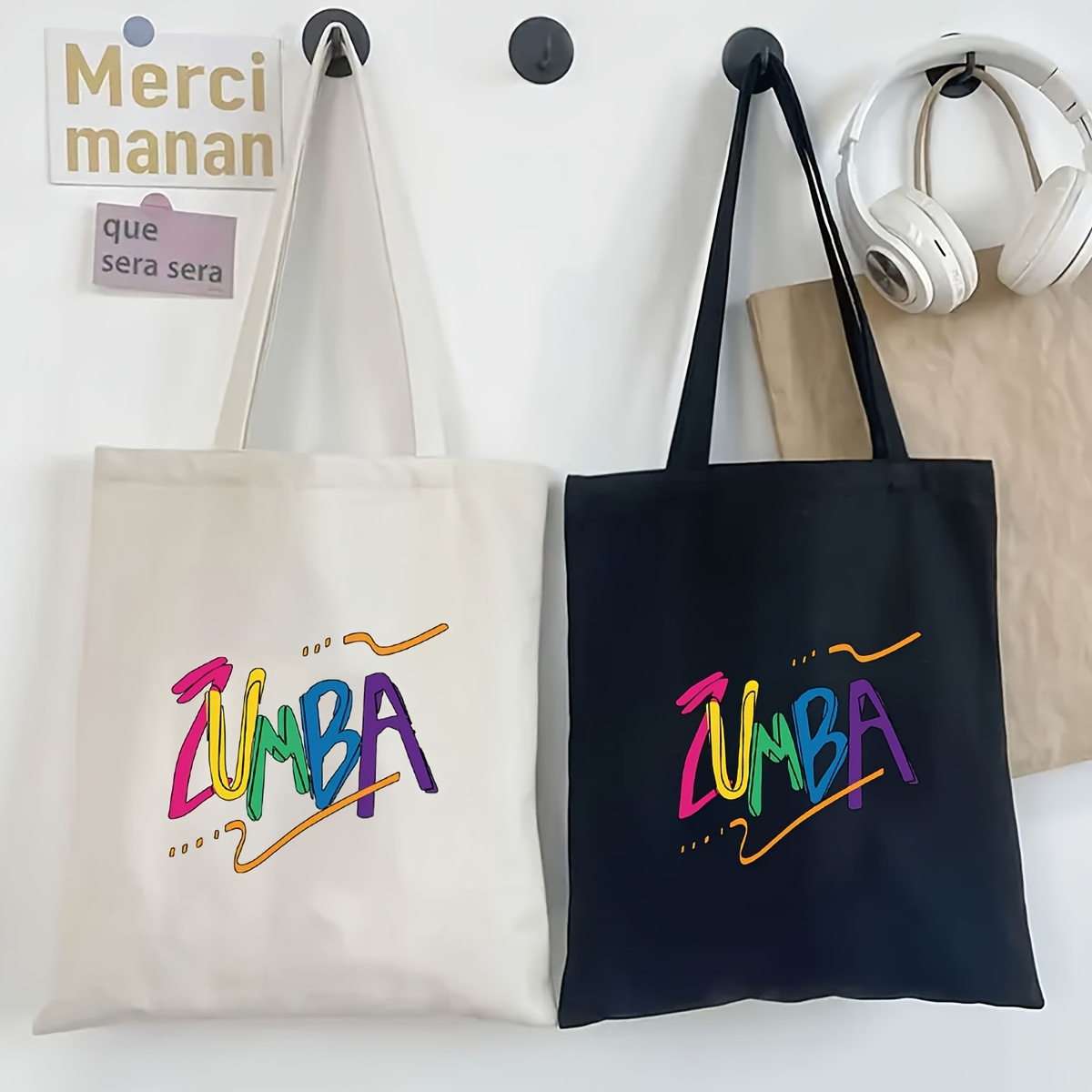 

A Women's Tote Bag Featuring A Zumba Print, , Shopping, And As A Gift . A Shoulder Bag Suitable For Men And Women.