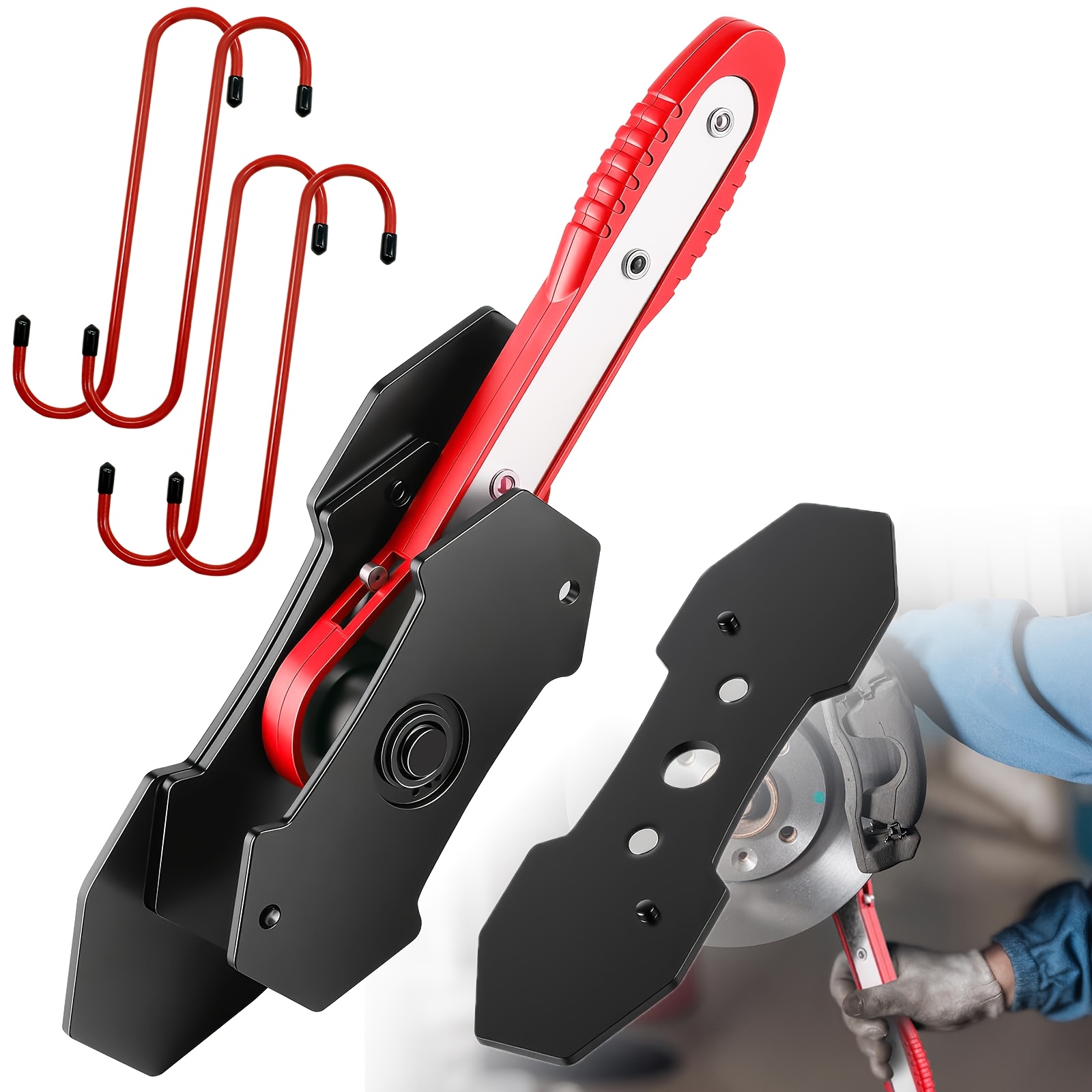 Brake Caliper Compression Tool, Universal Disc Caliper Tool, Ratcheting Compressor For Automotive Brake Repair And Installation