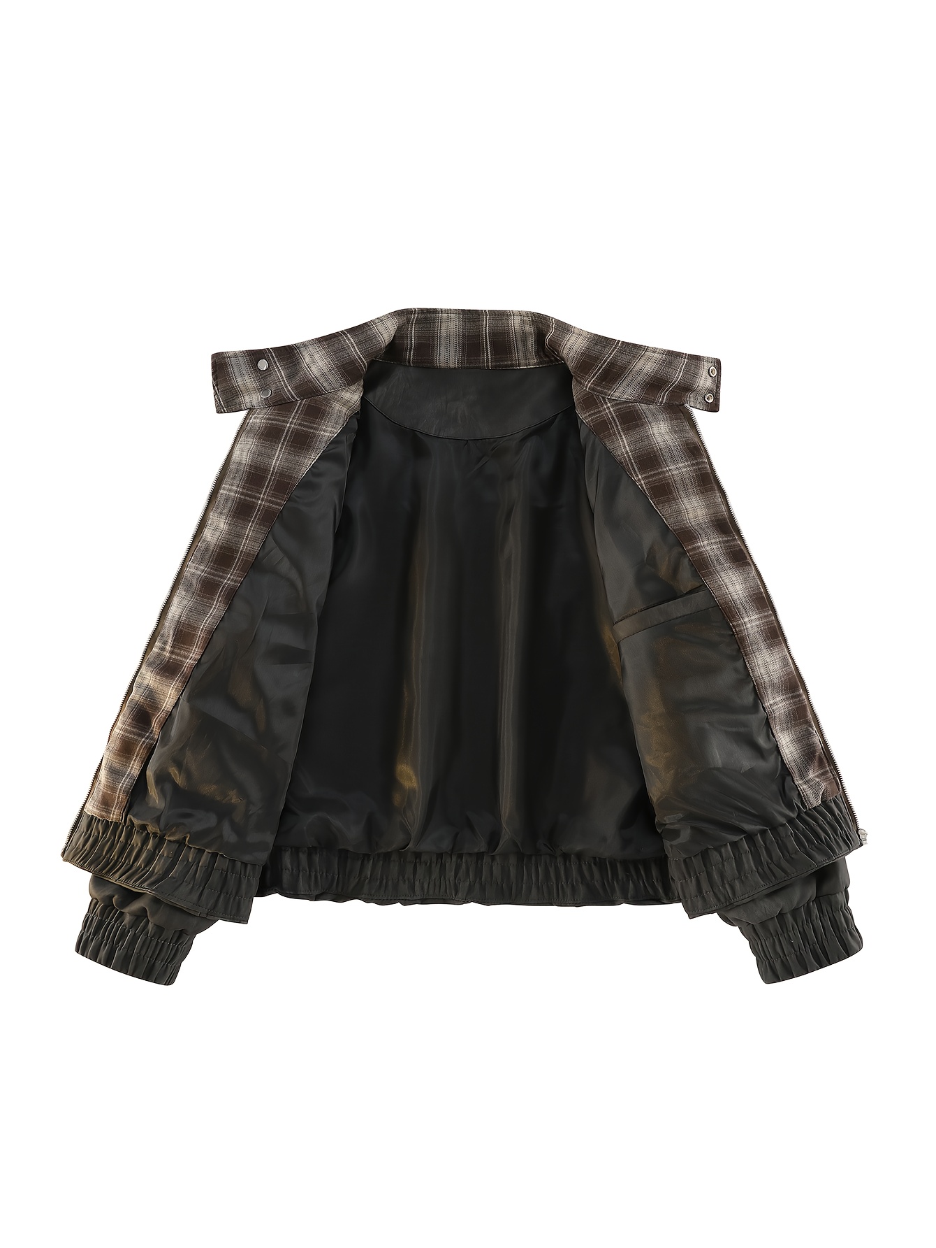 ジャケット・アウター VINTAGE WASHED LEATHER ZIP BoShiNuo Women Belt Washed Leather Jacket Vintage Turn Down