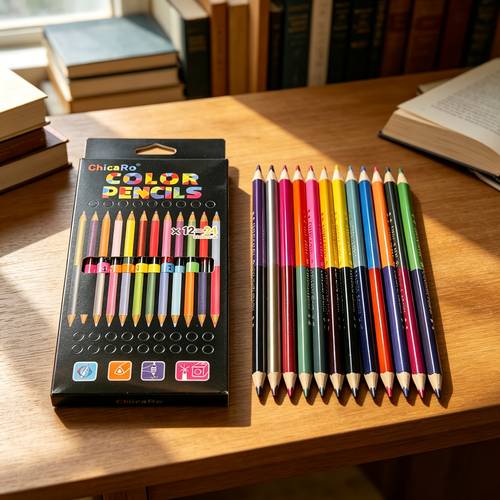 item picture 24 color dual tip colored pencils 12 pack of pencils with vibrant colors suitable for drawing art artists durable drawing set christmas gift professional art drawing use back to school drawing pencils