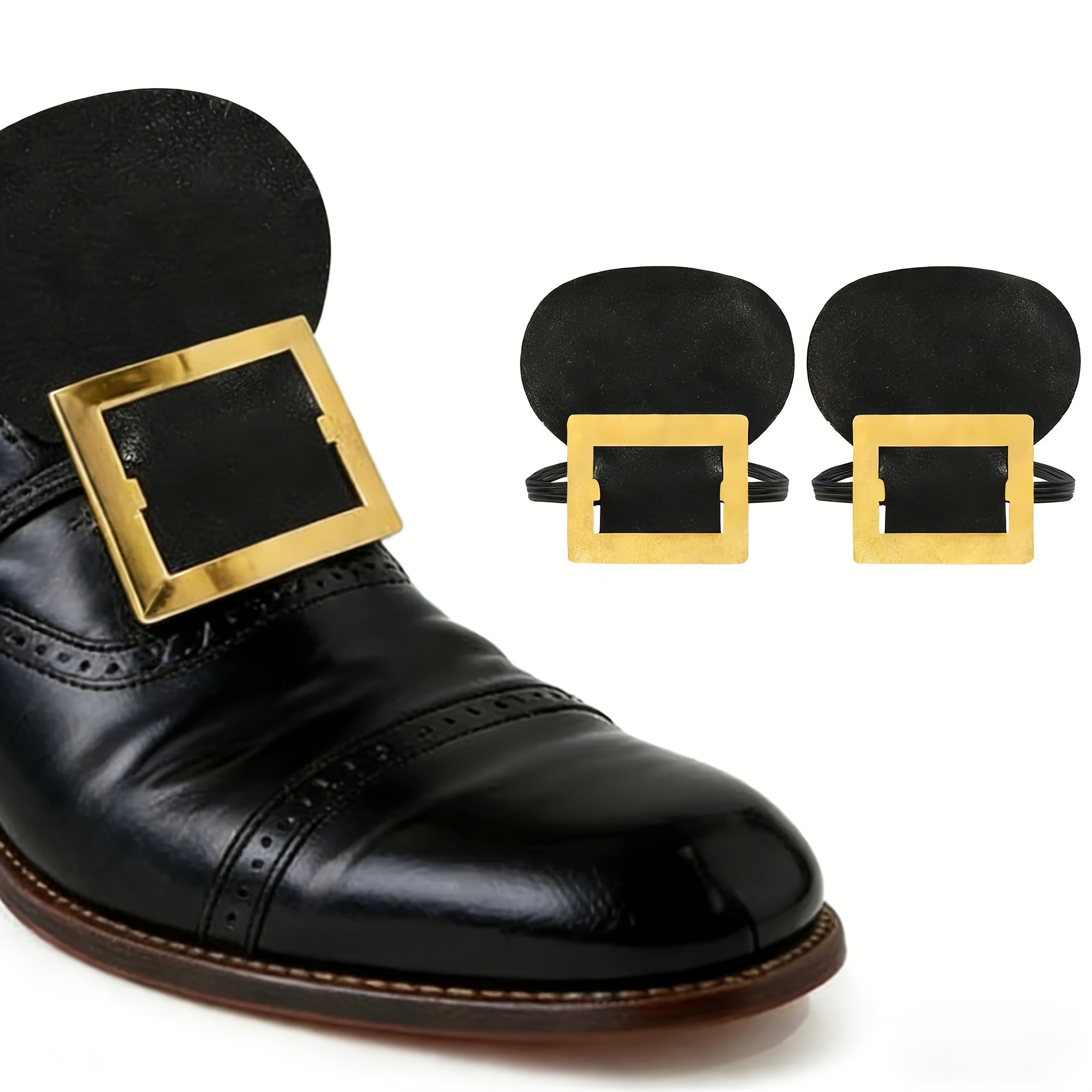 E-shop Goldene Schuh Schnallen Kostüm Accessoire, Koloniale Schuh Schnalle Historische Schuh Schnallen Kostüm Accessoire für und Befreiungsfeier,