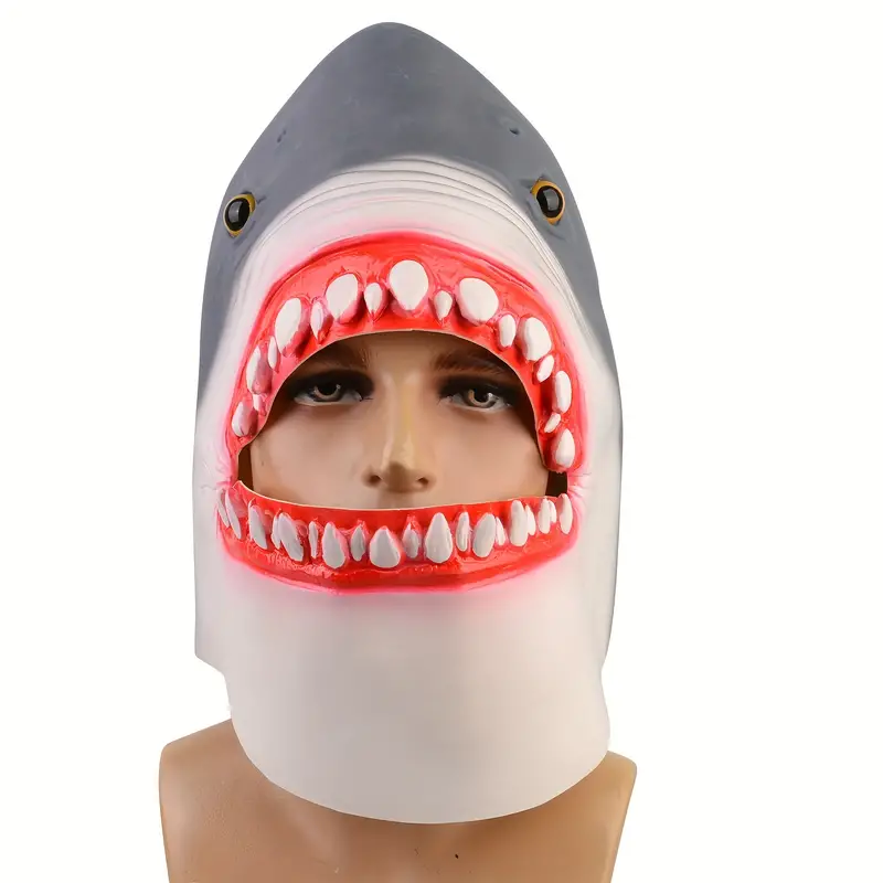 Latex Cute Vivid Shark Mask Kawaii Headgear Dress Up Accessories