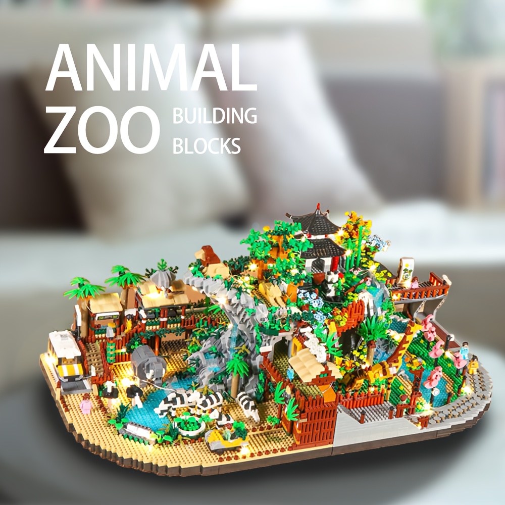 

5000pcs Zoo Building Blocks, Animal And Plant Models, Outdoor , Novelty, Halloween, Christmas, Thanksgiving, Birthdays, Gifts, Puzzle, Hands-on Skills, Science Education, Decorations