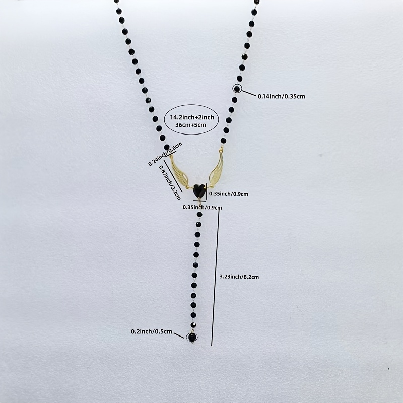 Gold-Plated Heart-Shaped Y-Shaped Necklace for Women