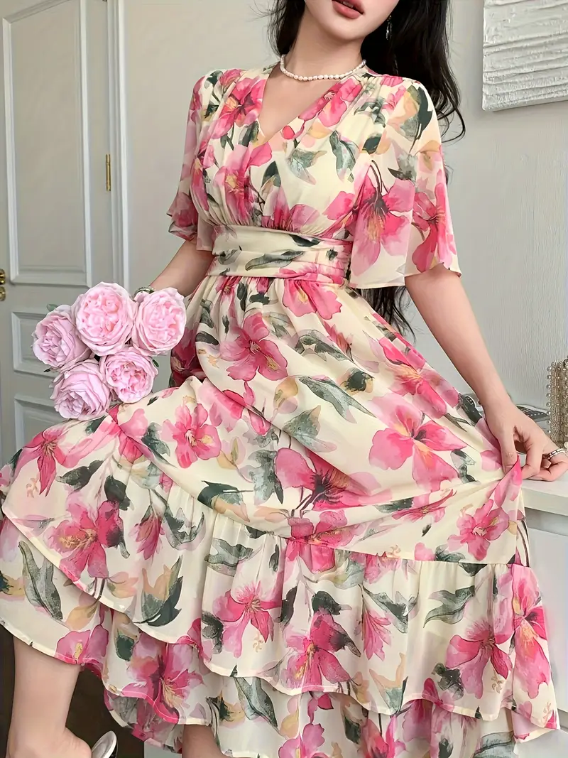 womens floral maxi dress elegant flowy formal casual event - Temu Mauritius womens floral maxi dress elegant flowy formal casual event - Temu Mauritius