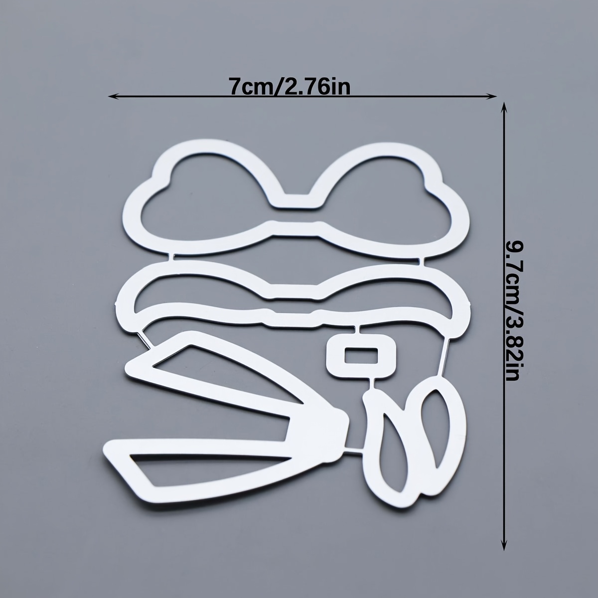 TEMU Double-layer Bow Cutting Die, Bow Carbon Steel Embossing Die Cut, Suitable For Paper Craft Making, Decorative Scrapbooking, Greeting Cards, Gift