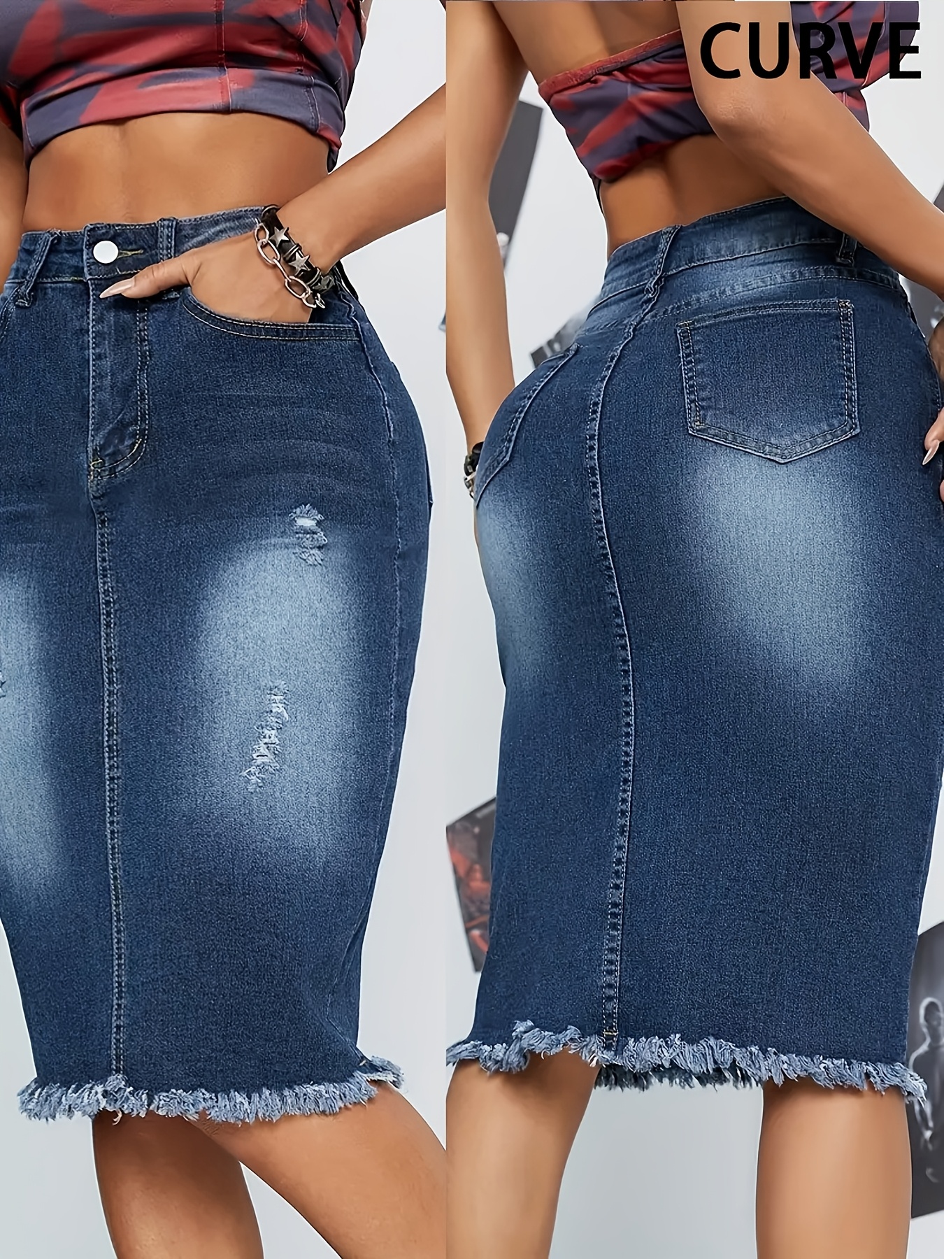 women skirts knee length sold on Temu United States