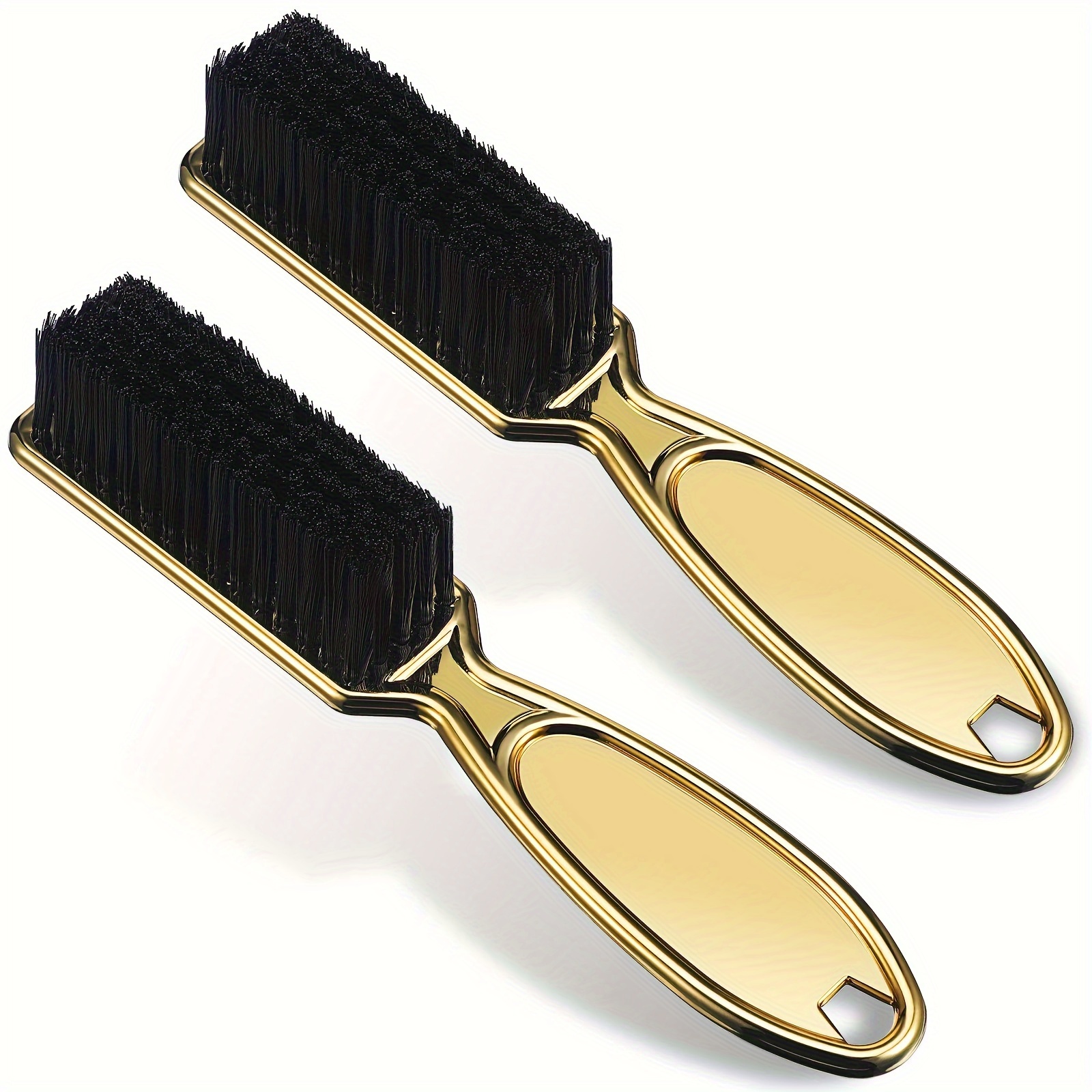 

2pcs Nylon Hair Clipper Cleaning Brushes - Professional Barber Fade & Styling Tools, Abs Handle