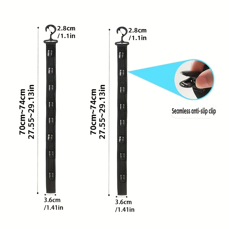 E-shop 2er-Set Hutablage, mit 8 Clips, fasst 8 Hüte, geeignet für Baseballkappen, Strickmützen, grau und schwarz, geeignet für die Aufbewahrung von zu