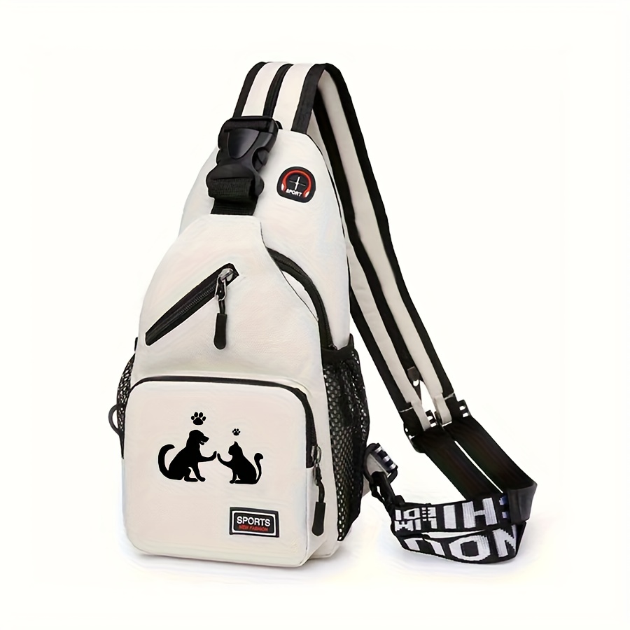 TEMU Sac Bandoulière Grande à Imprimé Animal - Sac Bandoulière Ajustable avec Compartiment Zippé - Idéal pour , la Randonnée, le Fitness et les - Sac