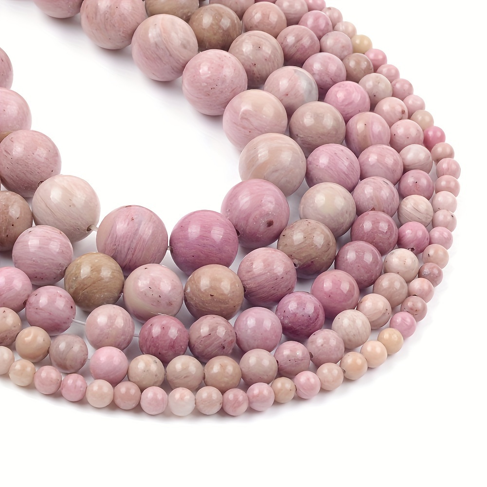 

Lomuine Natural Stone Beads - Assorted Sizes 4mm-12mm, Round Loose Spacer Beads For Making, Bracelets & Necklaces, 15" Strand, Natural Stone Beads For Jewelry Making