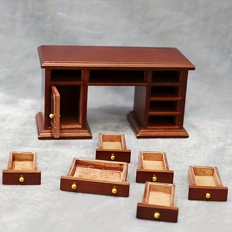 1/12 Miniatur Tisch & Stühle Set - Holz Puppenhaus Möbel Für Puppenstuben