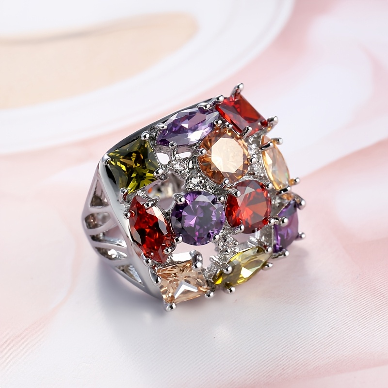 High-End Colored Men's Ring for Christmas & Valentine's