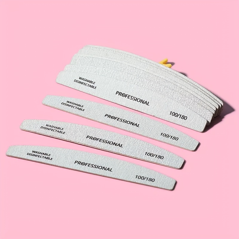 TEMU Set Of 10 Professional Nail Files For At For Home Or In Salons - Effortlessly Smooth And Shape
