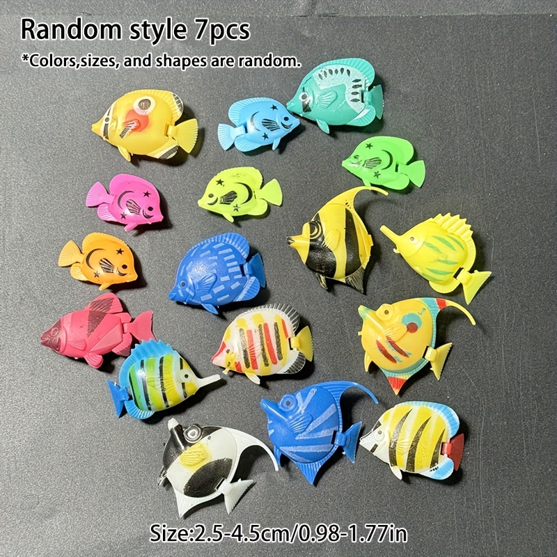 TEMU Floating Aquarium Fish Set, Realistic Plastic Decor For Aquarium And Bathroom, Aquarium Accessories, Aquarium Decoration, Aquarium Fish Tank,
