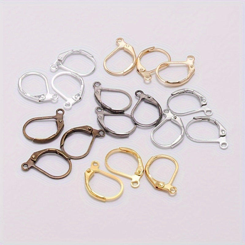 

30pcs/50pcs 10x15mm Copper Earring Hooks, Hypoallergenic Earring Supplies For Jewelry Making Accessories