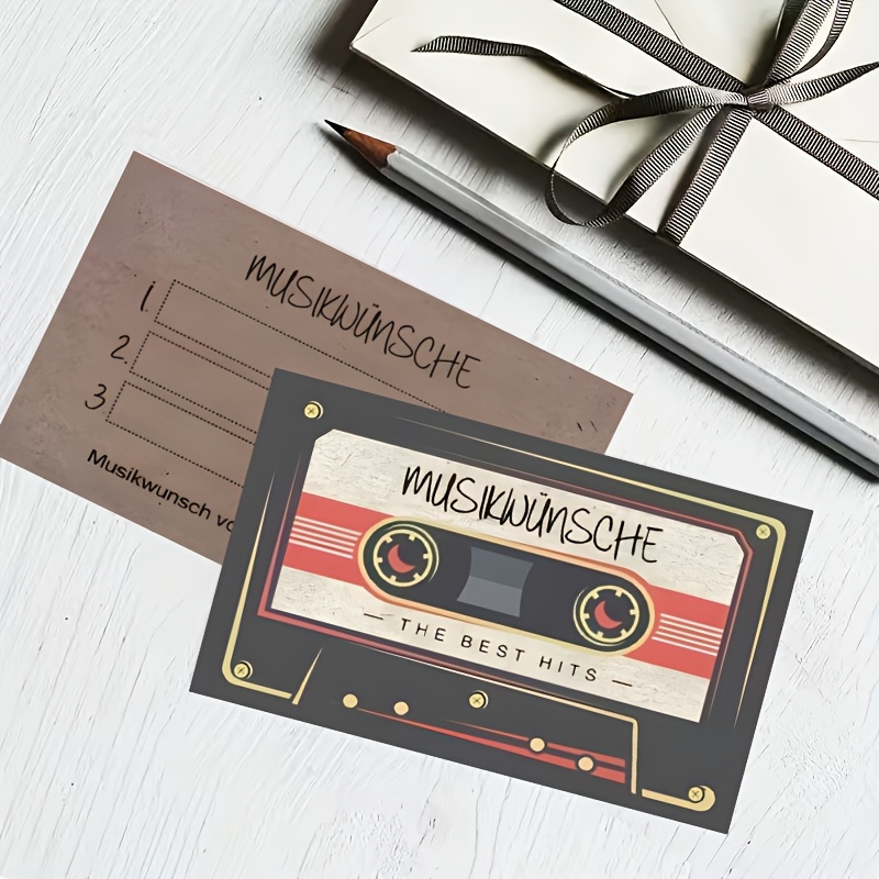 50pcs Request Cards With Tape Patterns, Perfect For Weddings, Anniversaries, Valentine's Day, Or Romantic Outdoor Gatherings. Are An For Couples, Event Decorations, Or Thoughtful Gifts