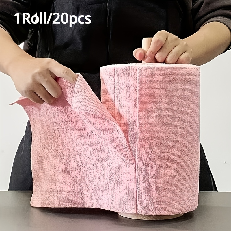 1 roll of 4m reusable cleaning wipes household kitchen towel roll dish cloth multi purpose alternative suitable for living room bedroom and kitchen cleaning supplies