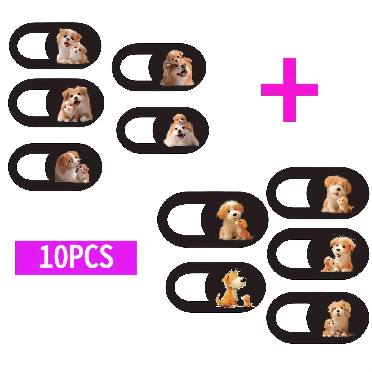 E-shop 5/10er Set Niedliche und bezaubernde Hunde-Webcam-Abdeckung - Ultradünne Schutzabdeckung, geeignet für Laptops, Mobiltelefone und Tablets |