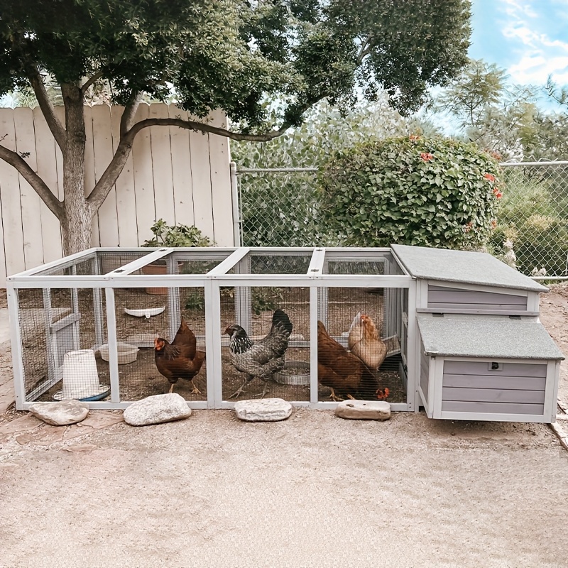 

Aivituvin 103 In Large Chicken Coop And Run, Poultry Cage With Nest Box, Outdoor Wooden Chicken House For 4-6 Chickens