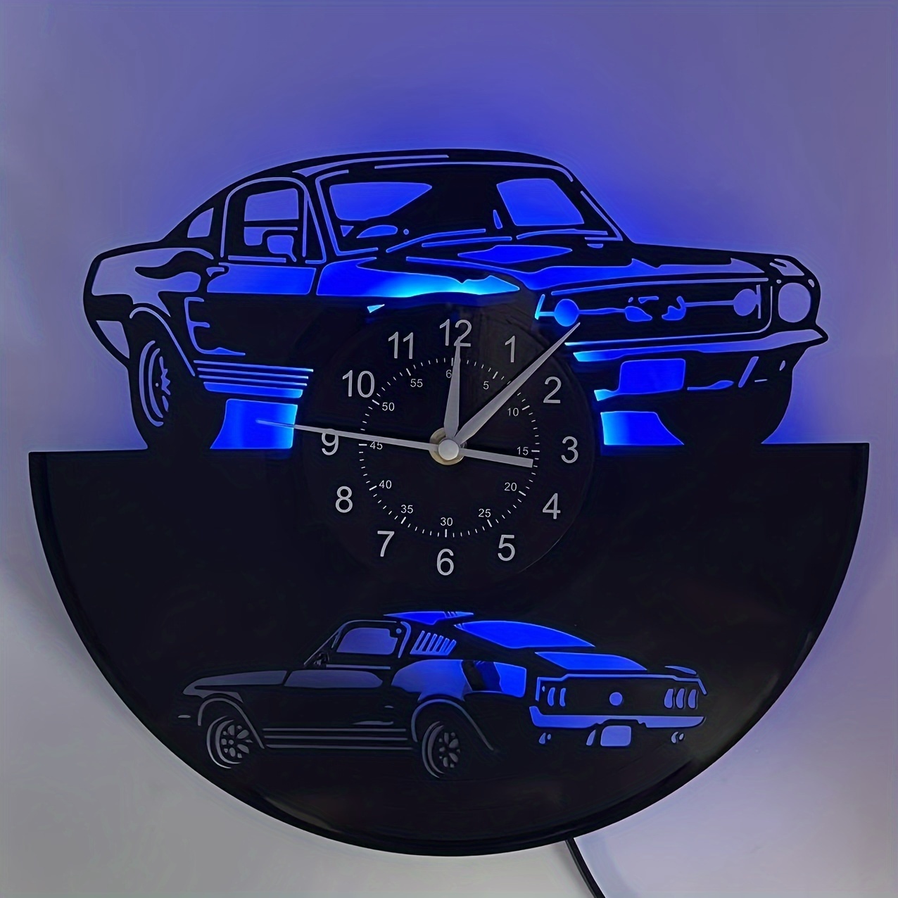 

Car Vinyl Record Wall Clock With Remote Control And Night Light Handmade Decor For Garage Or Boys Room Great Gift For Men