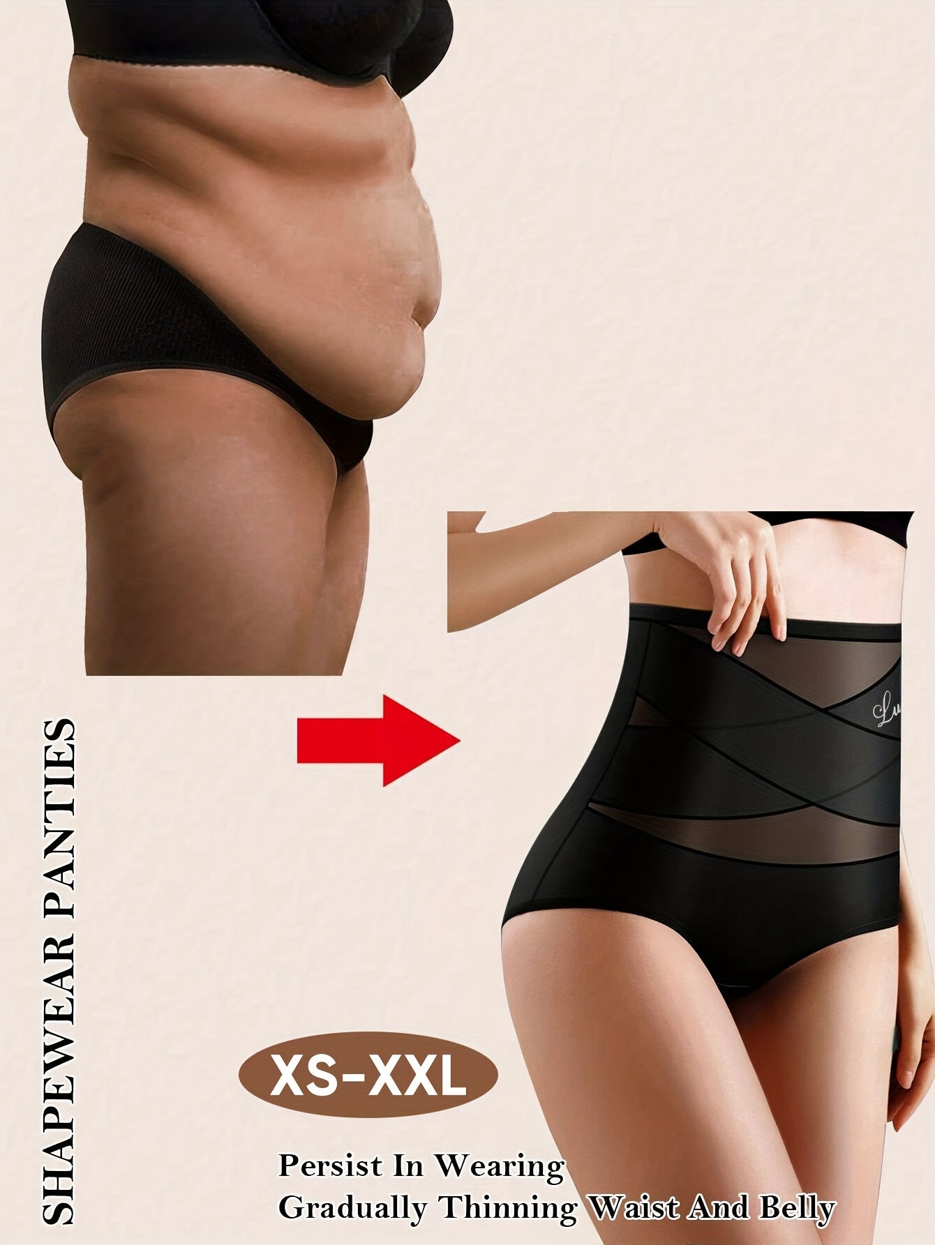 quality classic women underwear high waisted seamless anti curling anti rolling waist hip lifting underwear 90 breathable mesh cross letter design   m l xl xxl sizes   entertainment sports exercise