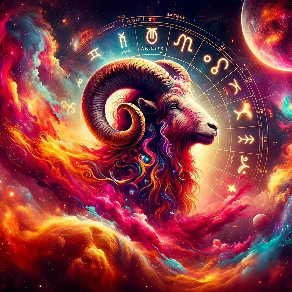 Image of Complete 5d Diamond Painting Kit - Zodiac Patterns, Diamonds With Tools, Suitable For Beginners, Mosaic Art Crafts, Home Wall Room Decoration, Size (7.87*7.87 Inches)