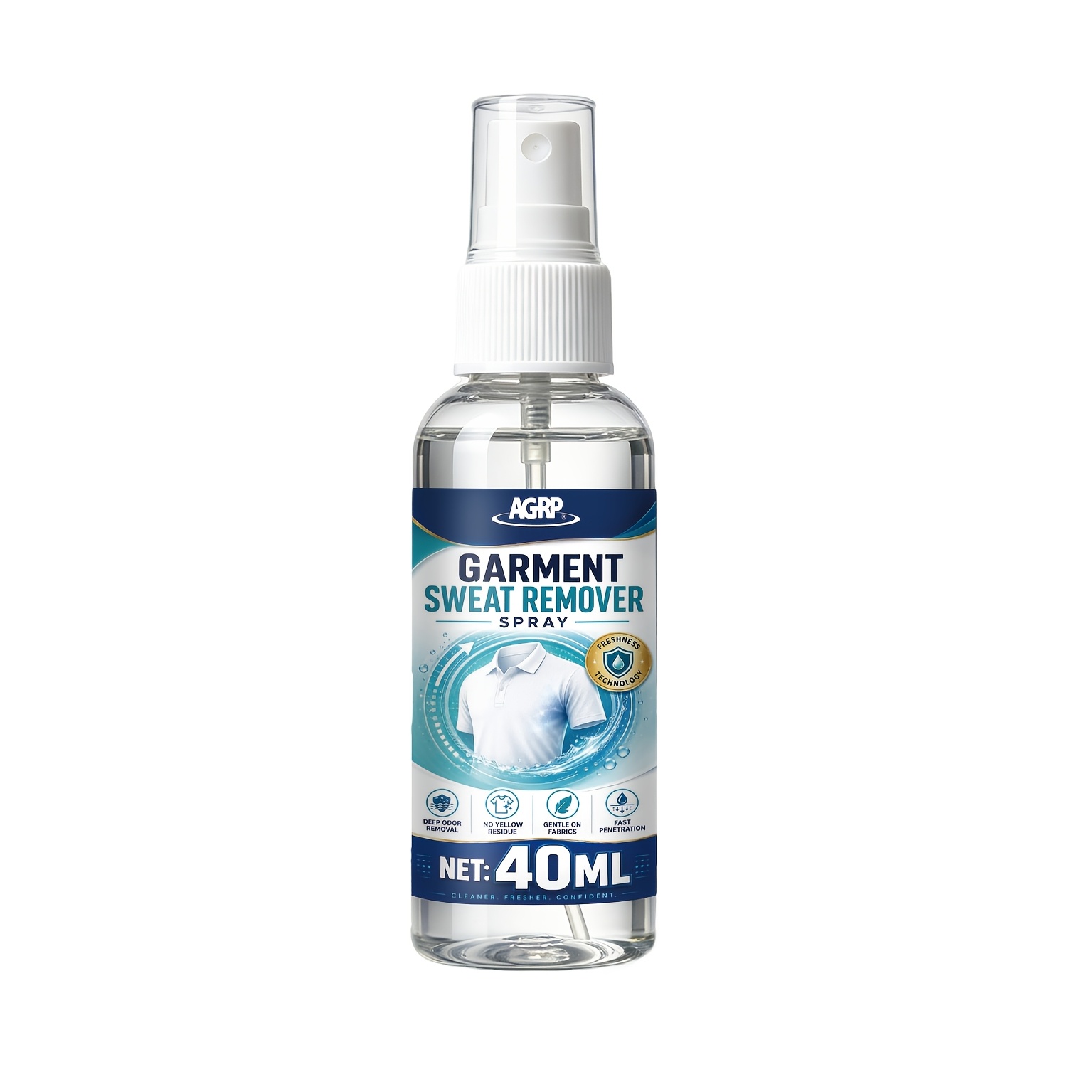 Image of Garment Sweat Refreshing Spray, Removes Built-in Sweat Marks And Underarm Yellowing, Dissolves Body Oils And , Gentle For Daily Wear Fabrics, Delivers Freshness To Your Clothes