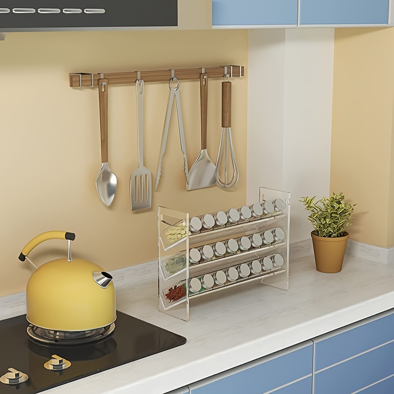 tier acrylic spice rack organizer transparent multi Temu