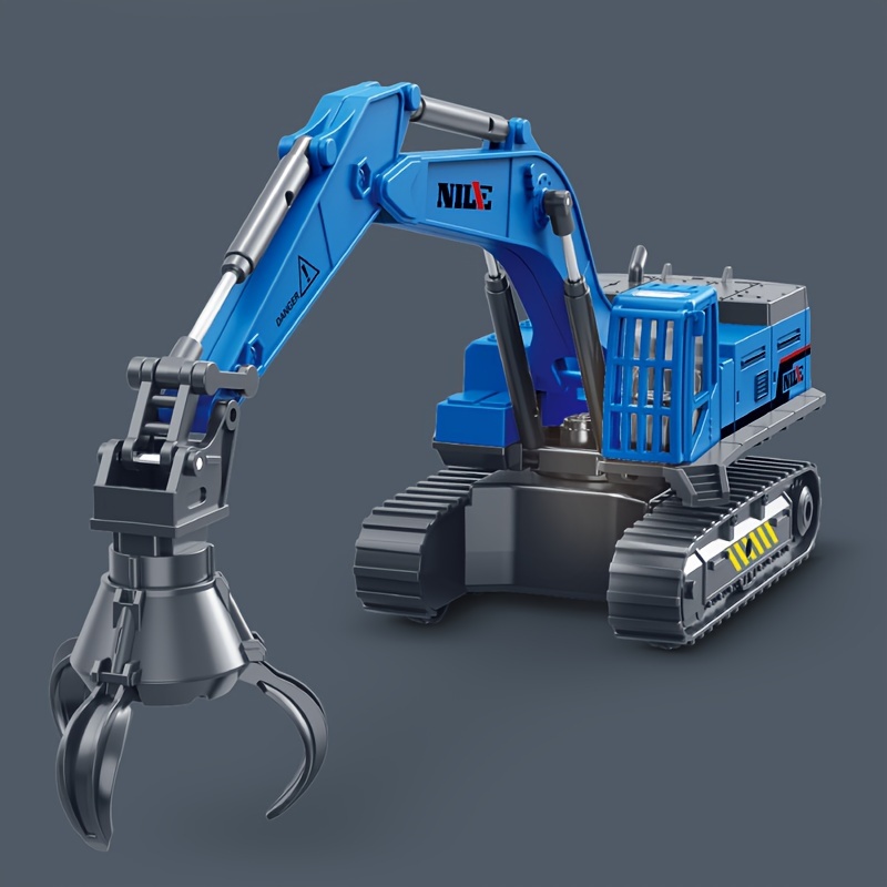 New Simulation Big Size Engineering Car Excavator Claw Machine Crusher Drill Machine Model Children's Toy Car Boy Birthday Gift