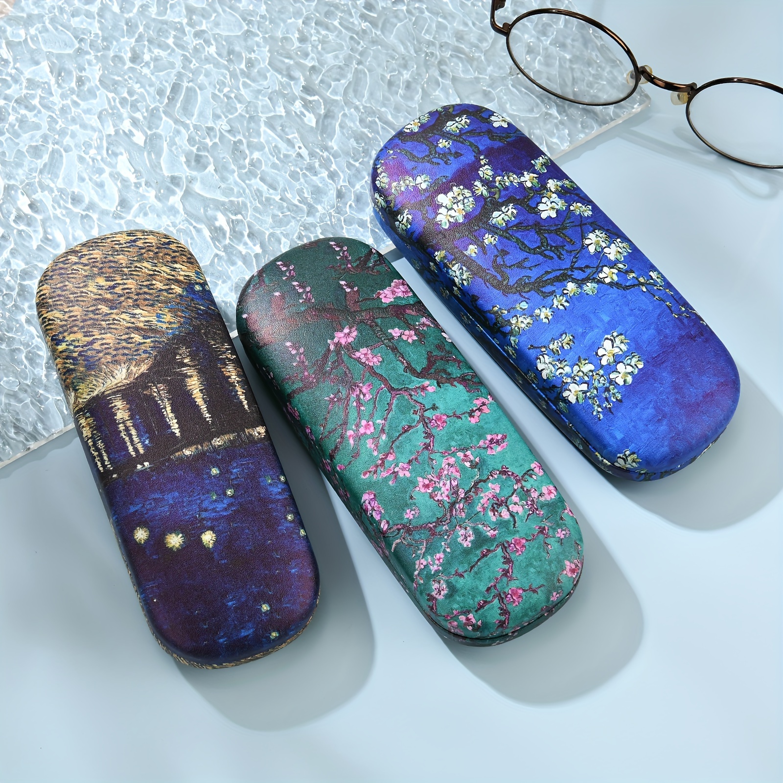 

Van Gogh Inspired Fashion Fashion Glasses Case - , Portable Eyewear Storage For , Painting Print, Fashion Glasses Storage, Student