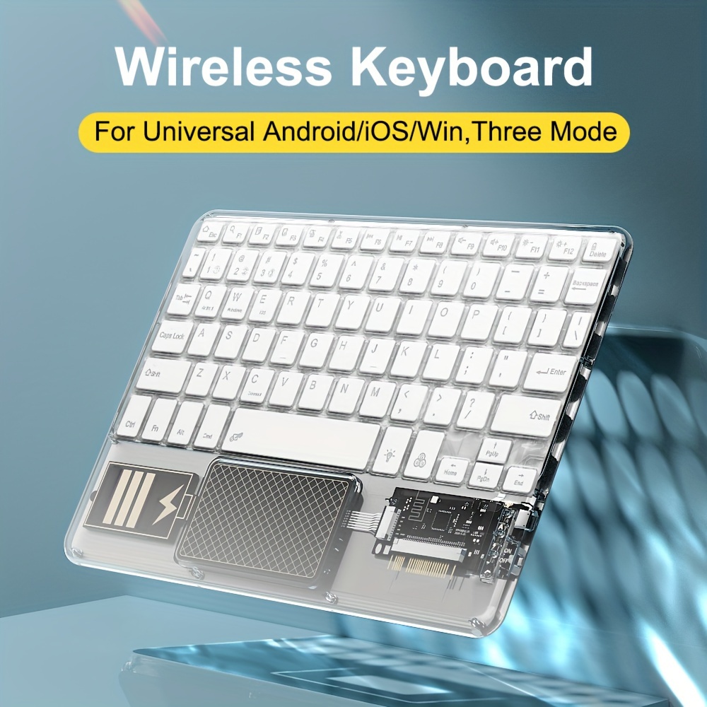 Teclado Bluetooth pequeño ultradelgado, teclado inalámbrico inalámbrico  externo recargable portátil para tableta Android, teléfono celular,  Samsung