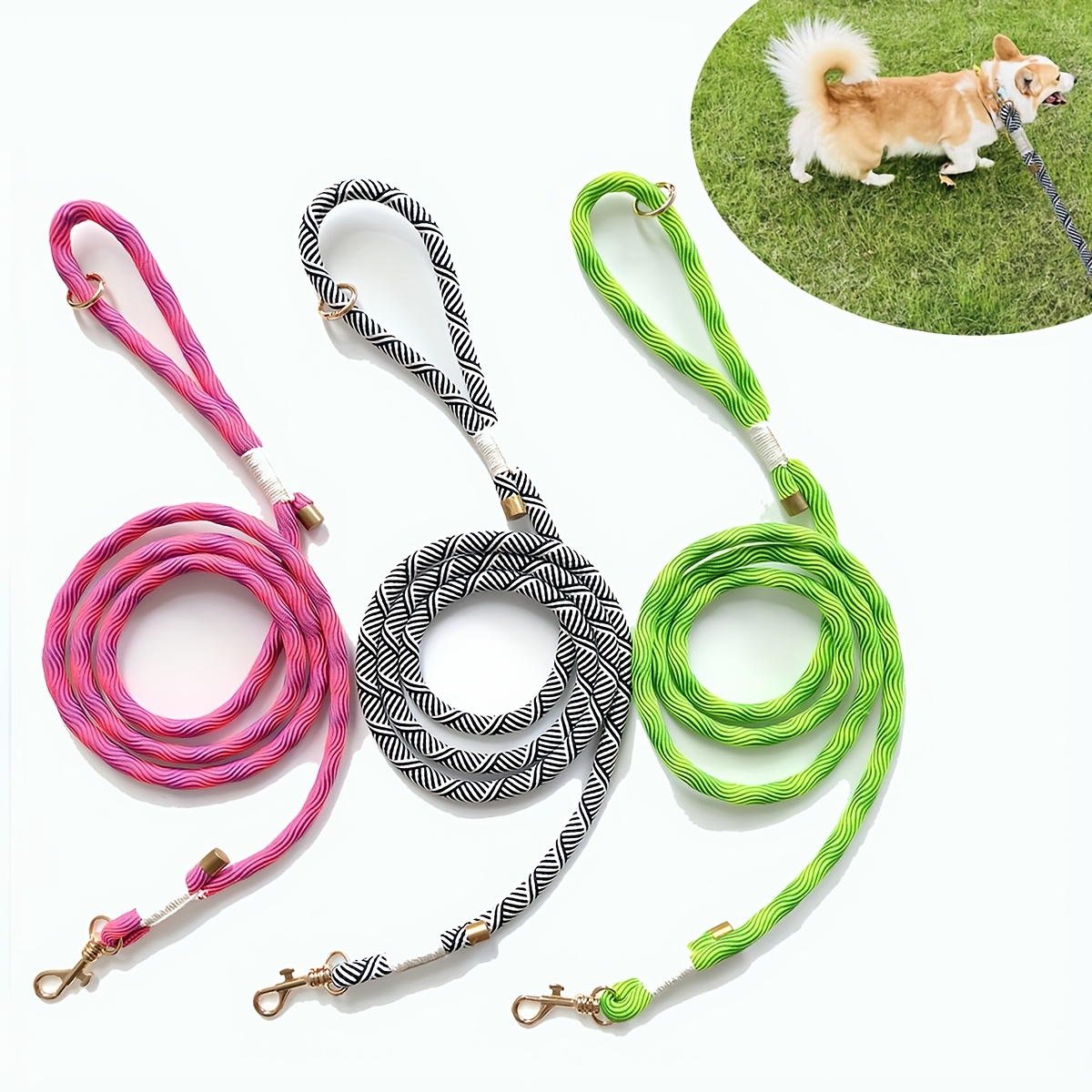 Thickened Round Rope Dog Walking Lead for All Sizes