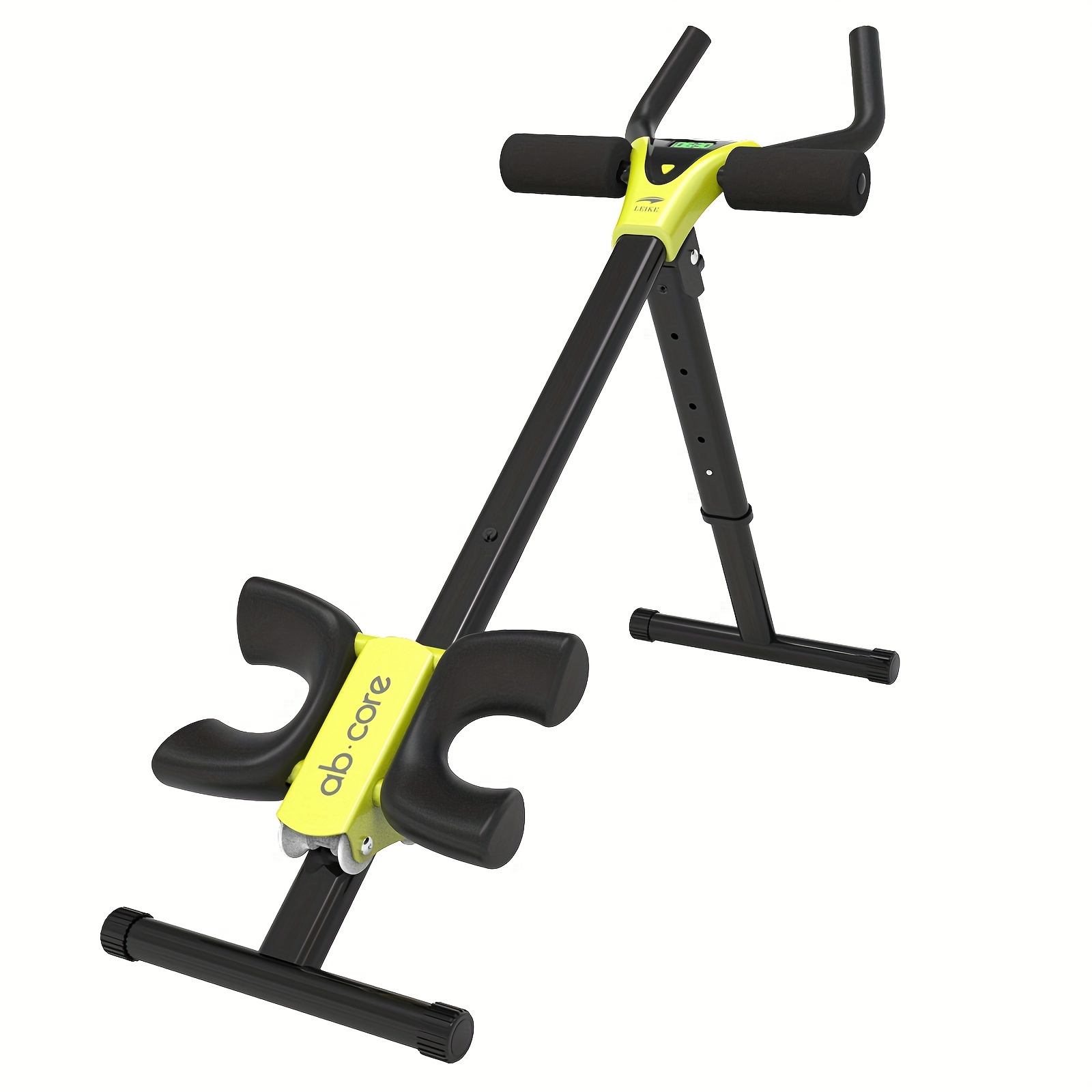 

Height Adjustable Ab Trainer, Abdominal Body Workout Machine, Waist Leg Thighs With Lcd Monitor