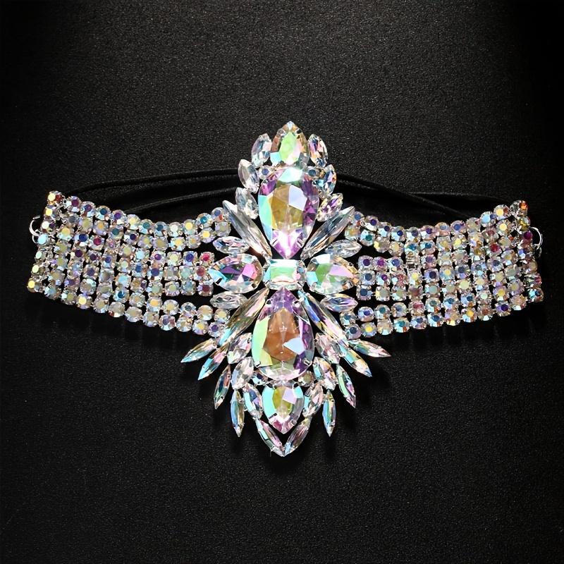 exaggerated leg chain banquet rhinestone leg jewelry for women details 0