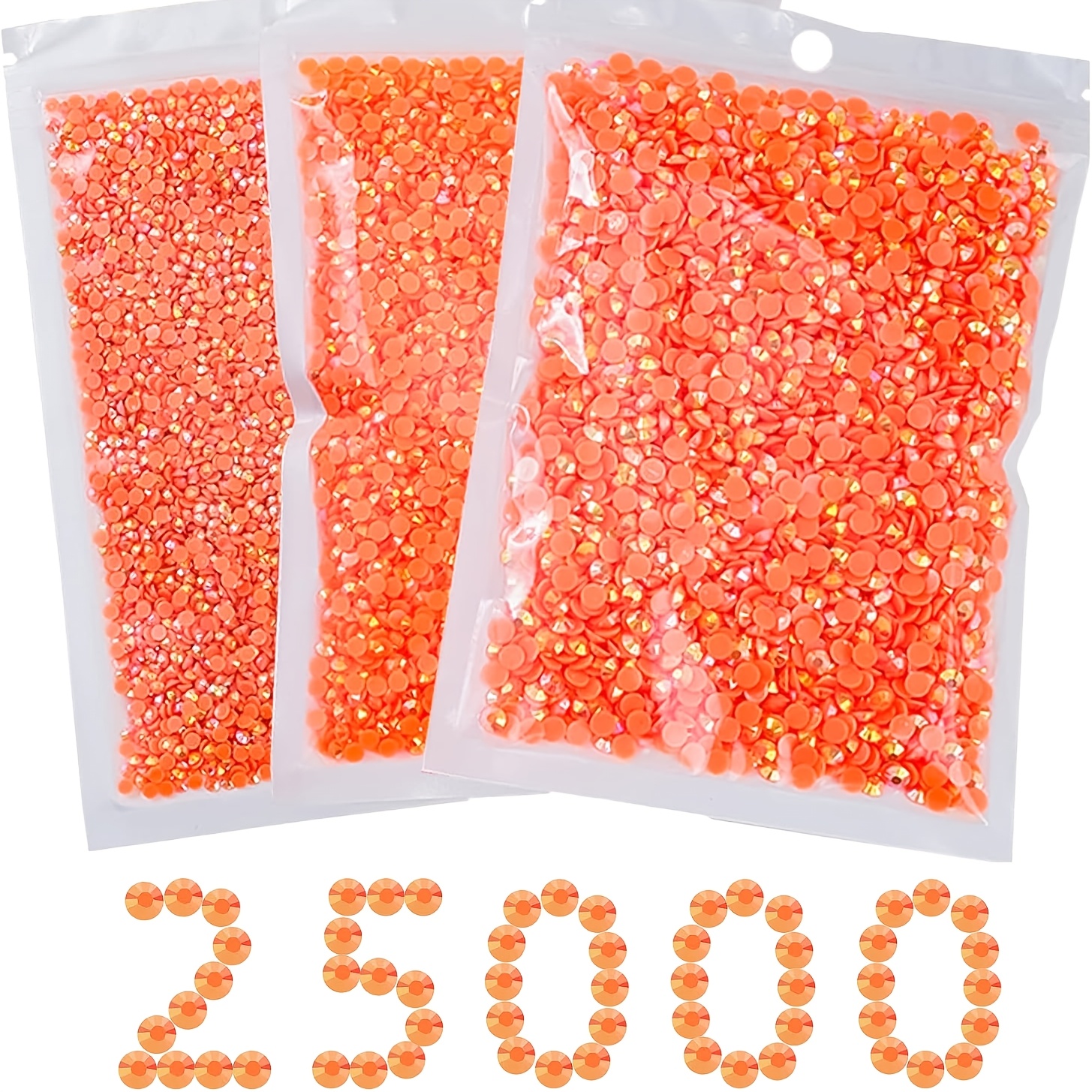 25 000pcs ab resin   set 3 4 5mm size flatback   orange pink red yellow blue green and purple gems suitable for nail art phone cases cups crafts and ornament embellishments