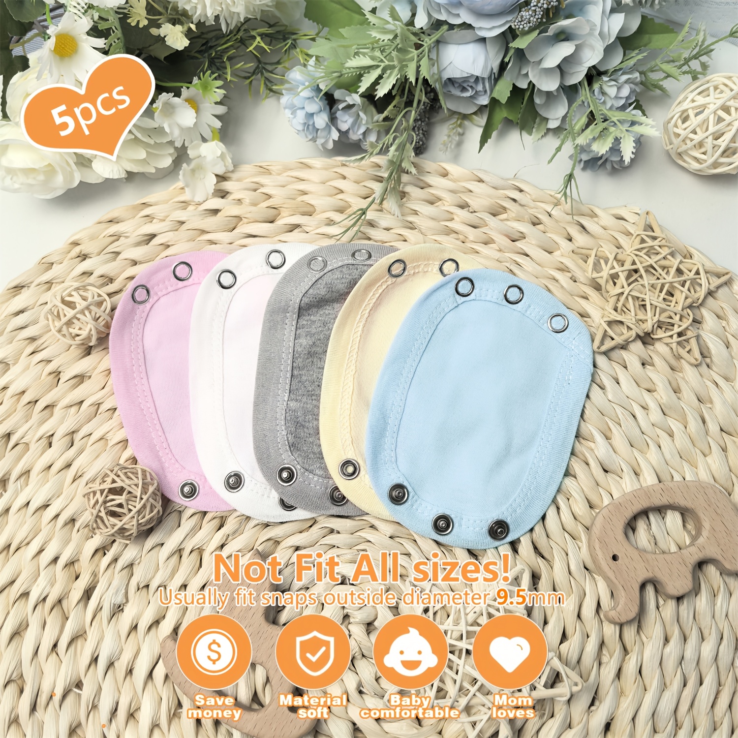 5-pack Baby Diaper Extension Panels/reusable Inserts - Compatible For Diapers (check Diaper Brand Compatibility) - Extendable Underwear For &, Savings, Reusable Cloth Diapers Accessory