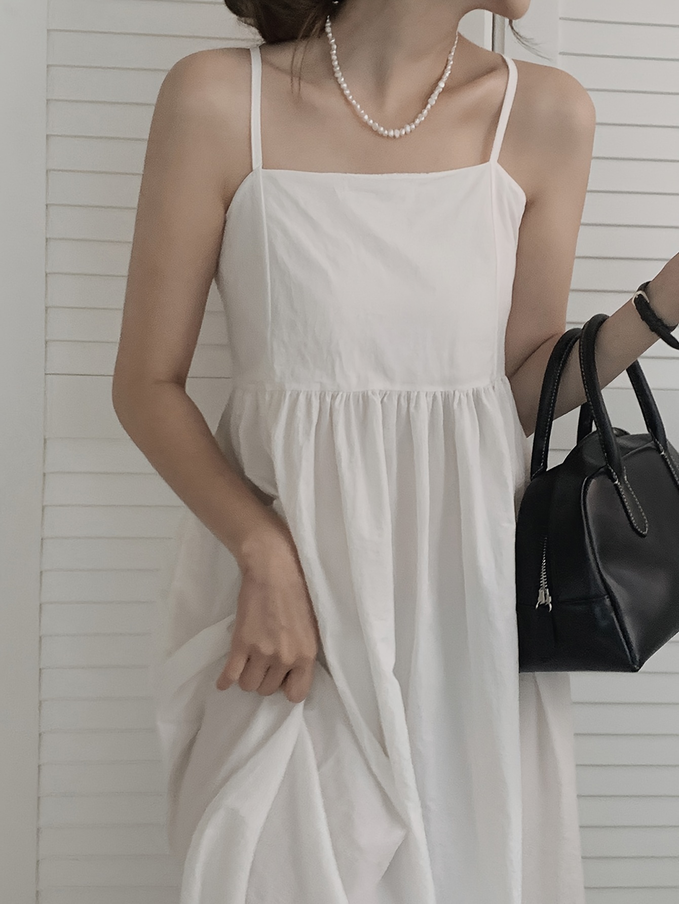 korean classic dress Korean Vintage Classic Simple Summer Fashion Casual Sweet Loose Temperament Versatile Chic High Waist Denim Strap Dress