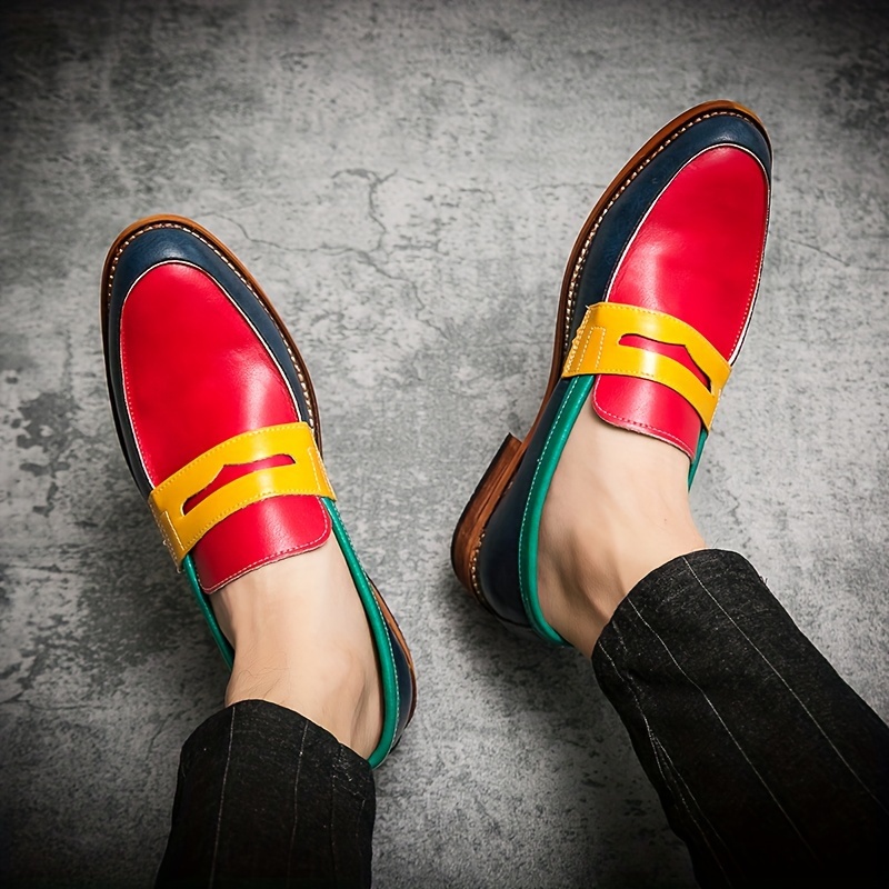 Chaussures pour Hommes Grande Taille à Blocs de Couleurs