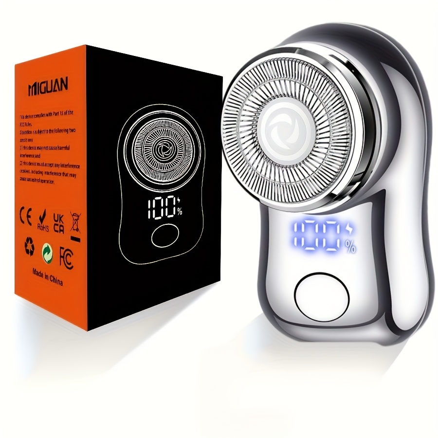 TEMU Portable Electric Razor, Men's Electric Beard Razor, Men's Razor, Fast Charging, Non-washable, Wet And Razor, Usb Rechargeable Razor For Gift And Home, Office, , Business Travel