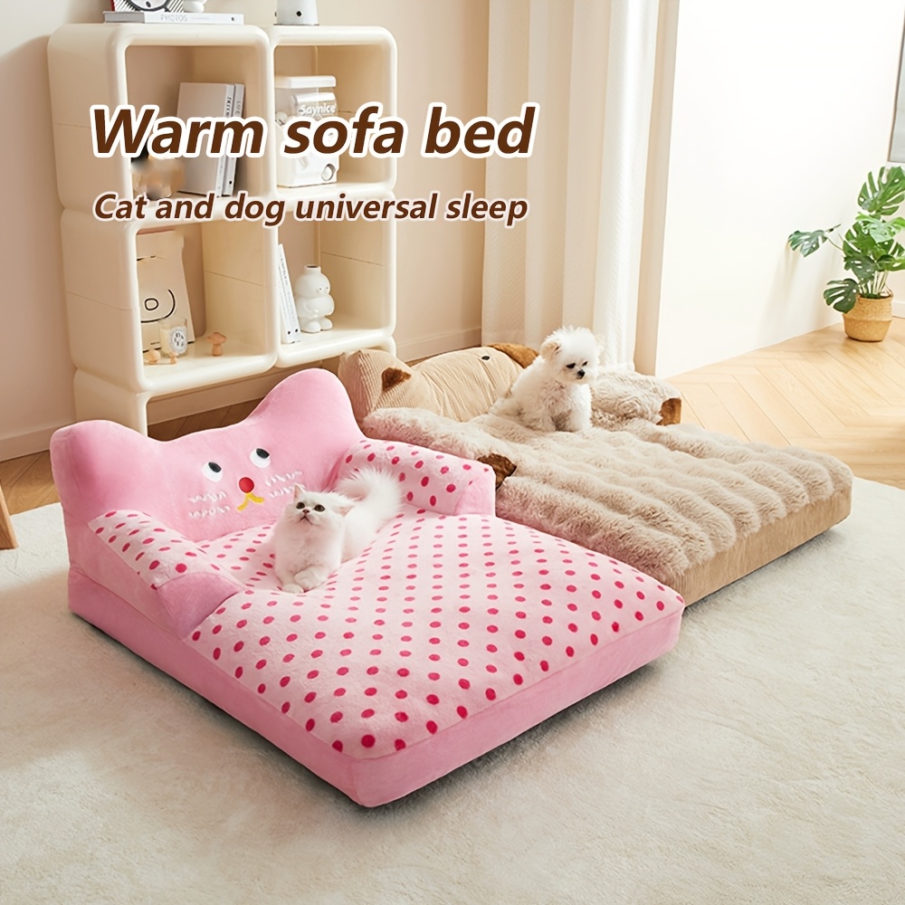 

Cozy Pet Sofa Bed For - Washable, Non-slip Bottom, Soft Calming Indoor Nylon Lounger For Small To Large Breeds